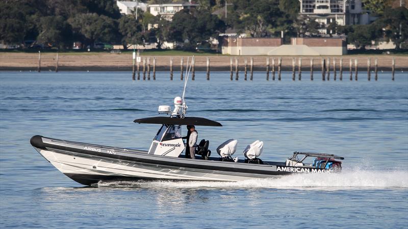 American Magic make their Waitemata debut - America's Cup - Auckland - July 4, 2020 photo copyright Richard Gladwell / Sail-World.com taken at Royal New Zealand Yacht Squadron and featuring the AC75 class