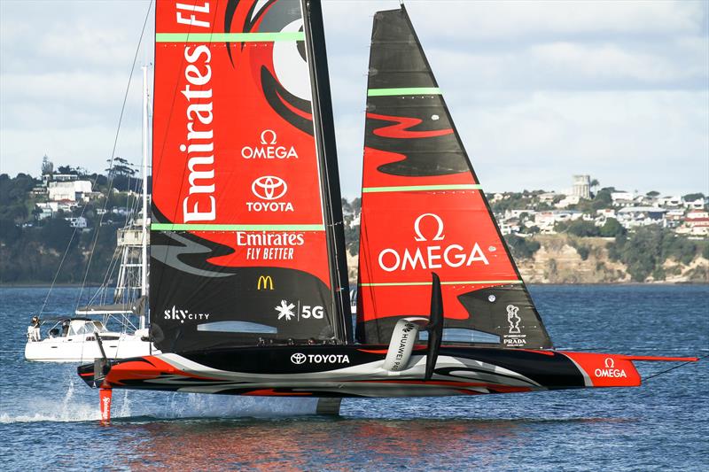 Te Aihe  - AC75 - Emirates Team New Zealand, July 12, Waitemata Harbour, Auckland, New Zealand - photo © Richard Gladwell / Sail-World.com