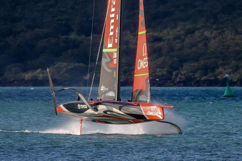 Te Aihe  - AC75 - Emirates Team New Zealand, July 12, Waitemata Harbour, Auckland, New Zealand photo copyright Richard Gladwell / Sail-World.com taken at Royal New Zealand Yacht Squadron and featuring the AC75 class