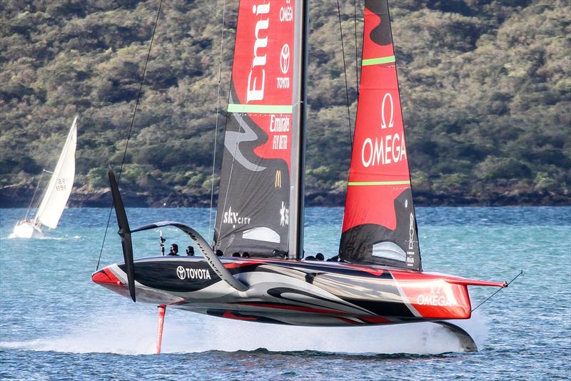 Te Aihe  - AC75 - Emirates Team New Zealand, July 12, Waitemata Harbour, Auckland, New Zealand photo copyright Richard Gladwell / Sail-World.com taken at Royal New Zealand Yacht Squadron and featuring the AC75 class