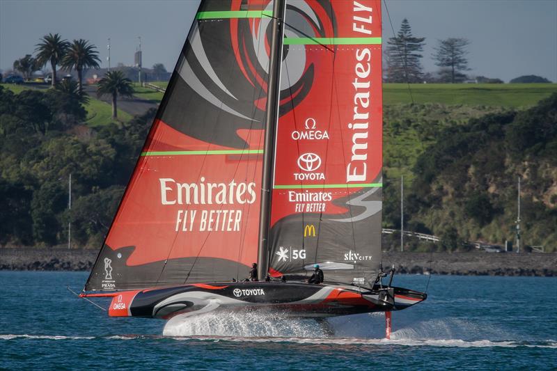 Te Aihe - AC75 - Emirates Team New Zealand - July 13, 2020 - Waitemata Harbour, Auckland, New Zealand - photo © Richard Gladwell / Sail-World.com