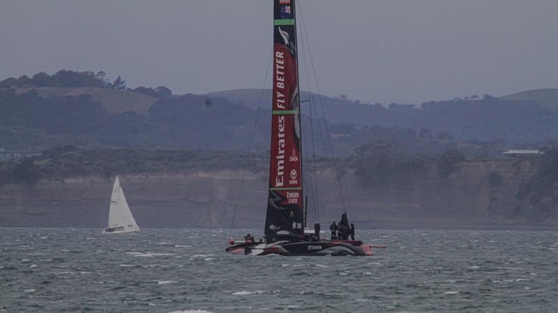 Te Aihe - AC75 - Emirates Team New Zealand - July 15, 2020 - Waitemata Harbour, Auckland, New Zealand photo copyright Richard Gladwell / Sail-World.com taken at Royal New Zealand Yacht Squadron and featuring the AC75 class