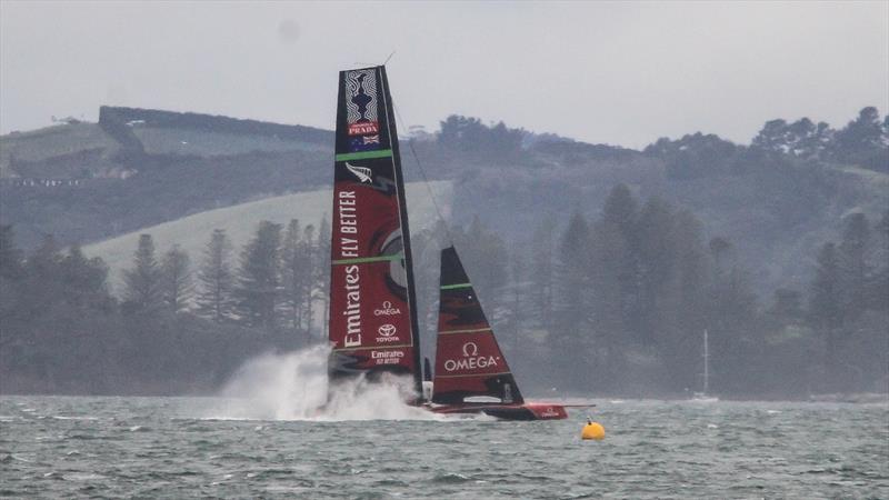 Te Aihe - AC75 - Emirates Team New Zealand - July 15, 2020 - Waitemata Harbour, Auckland, New Zealand photo copyright Richard Gladwell / Sail-World.com taken at Royal New Zealand Yacht Squadron and featuring the AC75 class