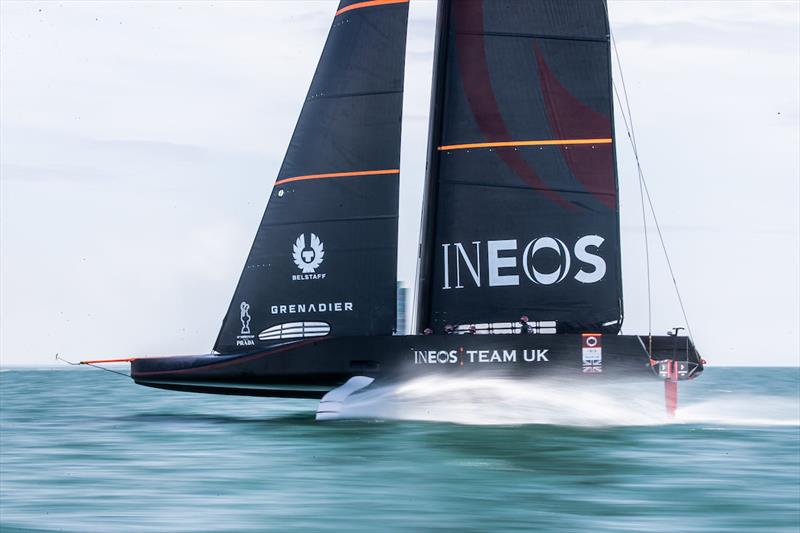 INEOS Team UK - AC75 - Britannia - Portsmouth, UK - July 16, 2020 photo copyright Cameron Gregory taken at Royal Yacht Squadron and featuring the AC75 class