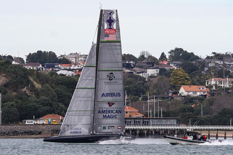 American Magic - Waitemata Harbour - Auckland - America's Cup 36 - July 30, 2020 photo copyright Richard Gladwell / Sail-World.com taken at Royal New Zealand Yacht Squadron and featuring the AC75 class