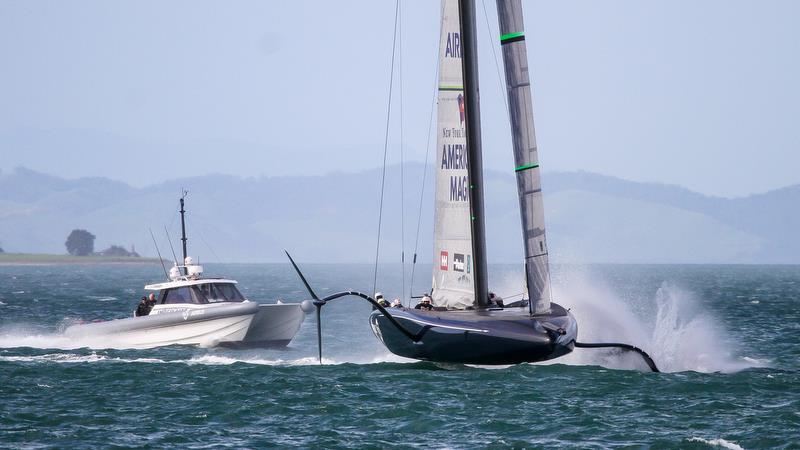 American Magic - Waitemata Harbour - Auckland - America's Cup 36 - July 28, 2020 photo copyright Richard Gladwell / Sail-World.com taken at Royal New Zealand Yacht Squadron and featuring the AC75 class