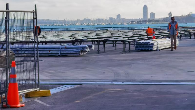 Luna Rossa Prada Pirelli Base under construction - August 3, 2020 photo copyright Richard Gladwell / Sail-World.com taken at Royal New Zealand Yacht Squadron and featuring the AC75 class