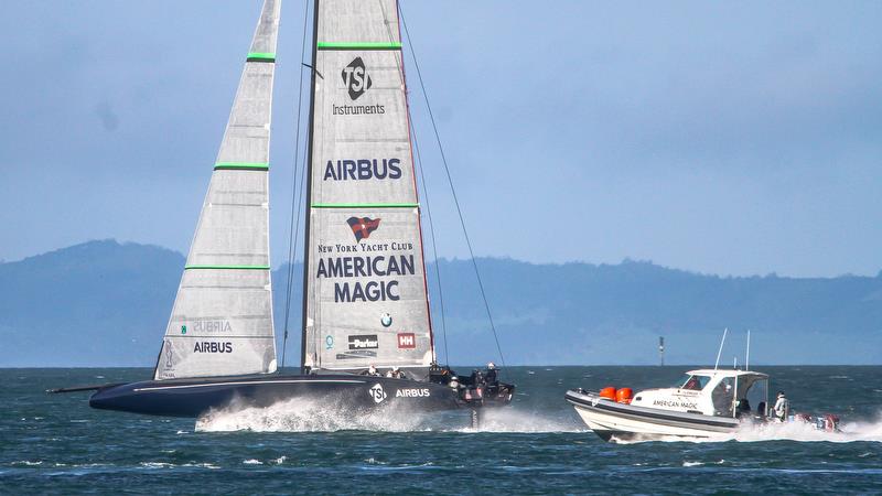 American Magic - Waitemata Harbour - Auckland - America's Cup 36 - August 3, 2020 photo copyright Richard Gladwell / Sail-World.com taken at Royal New Zealand Yacht Squadron and featuring the AC75 class