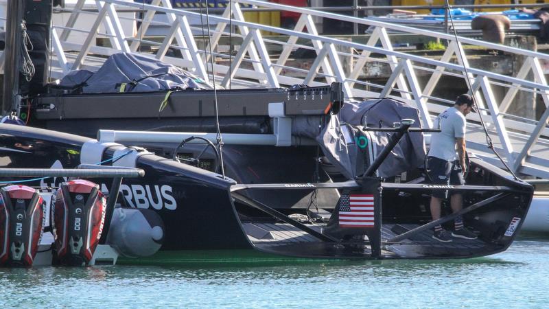 American Magic - Main Boom setup - Auckland - August 7, 2020 - 36th America's Cup photo copyright Richard Gladwell / Sail-World.com taken at New York Yacht Club and featuring the AC75 class