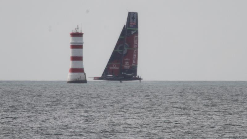 Te Aihe - Study shot - AC75 practice Hauraki Gulf - August 13, 2020 - 36th America's Cup photo copyright Richard Gladwell / Sail-World.com taken at Royal New Zealand Yacht Squadron and featuring the AC75 class