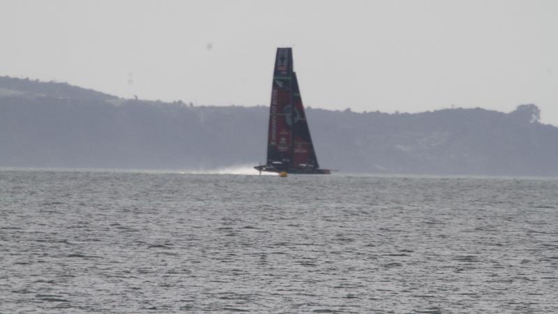 Te Aihe - Study shot - AC75 practice Hauraki Gulf - August 13, 2020 - 36th America's Cup photo copyright Richard Gladwell / Sail-World.com taken at Royal New Zealand Yacht Squadron and featuring the AC75 class