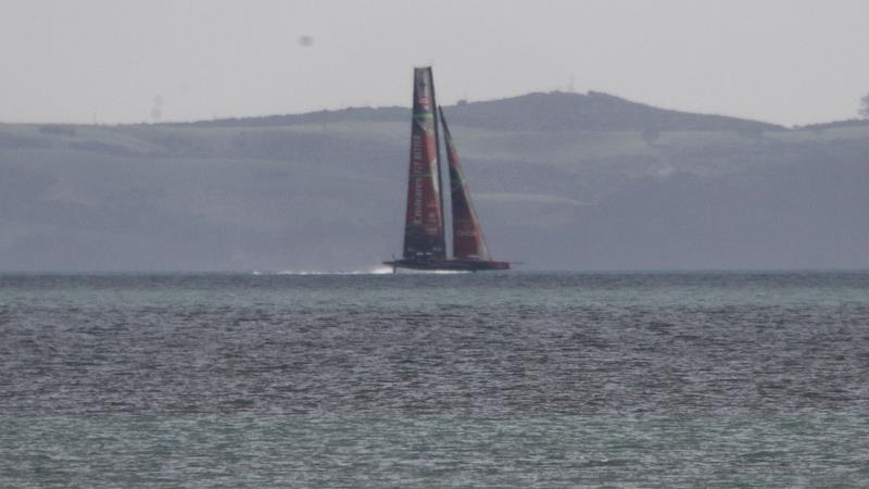 Te Aihe - Study shot - AC75 practice Hauraki Gulf - August 13, 2020 - 36th America's Cup photo copyright Richard Gladwell / Sail-World.com taken at Royal New Zealand Yacht Squadron and featuring the AC75 class