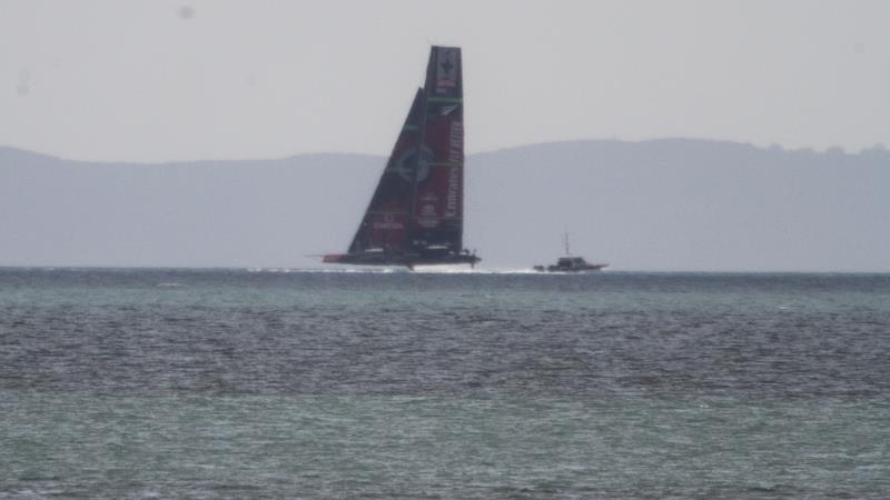 Te Aihe - Study shot - AC75 practice Hauraki Gulf - August 13, 2020 - 36th America's Cup photo copyright Richard Gladwell / Sail-World.com taken at Royal New Zealand Yacht Squadron and featuring the AC75 class