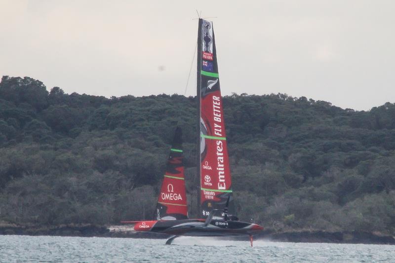 Te Aihe - AC75 - Emirates Team New Zealand - August 14, 2020 , Waitemata Harbour, Auckland, New Zealand photo copyright Richard Gladwell / Sail-World.com taken at Royal New Zealand Yacht Squadron and featuring the AC75 class