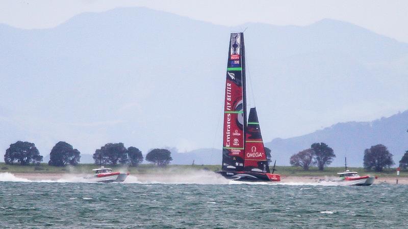 Te Aihe - AC75 - Emirates Team New Zealand - August 14, 2020 , Waitemata Harbour, Auckland, New Zealand photo copyright Richard Gladwell / Sail-World.com taken at Royal New Zealand Yacht Squadron and featuring the AC75 class