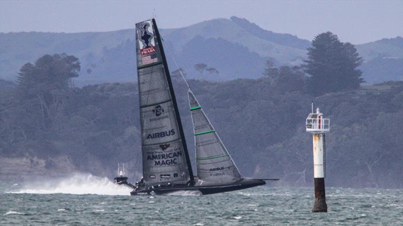 American Magic - Defiant - Auckland - August 17, 2020 - Waitemata Harbour - 36th America's Cup photo copyright Richard Gladwell / Sail-World.com taken at Royal New Zealand Yacht Squadron and featuring the AC75 class