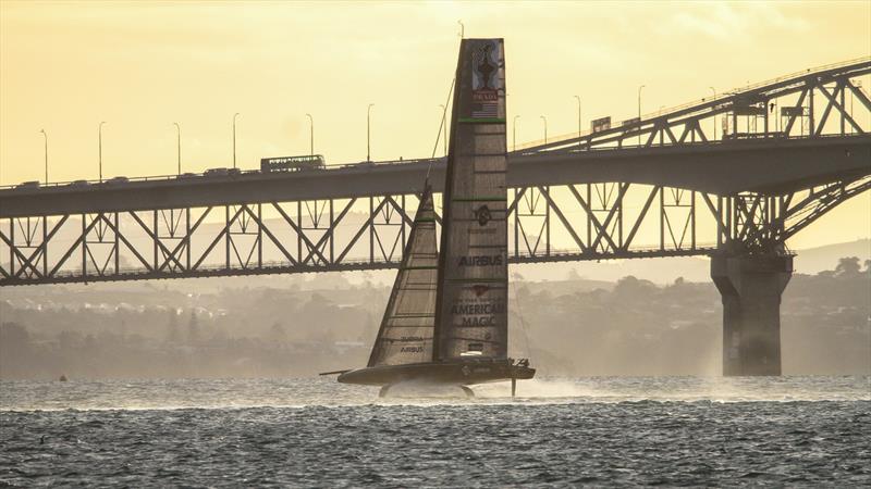 American Magic - Defiant - Auckland - August 17, 2020 - Waitemata Harbour - 36th America's Cup photo copyright Richard Gladwell / Sail-World.com taken at Royal New Zealand Yacht Squadron and featuring the AC75 class