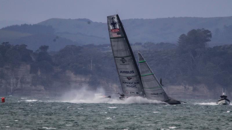 American Magic - Defiant - Auckland - August 17, 2020 - Waitemata Harbour - 36th America's Cup photo copyright Richard Gladwell / Sail-World.com taken at Royal New Zealand Yacht Squadron and featuring the AC75 class