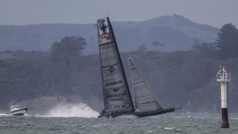 American Magic - Defiant - Auckland - August 17, 2020 - Waitemata Harbour - 36th America's Cup photo copyright Richard Gladwell / Sail-World.com taken at Royal New Zealand Yacht Squadron and featuring the AC75 class