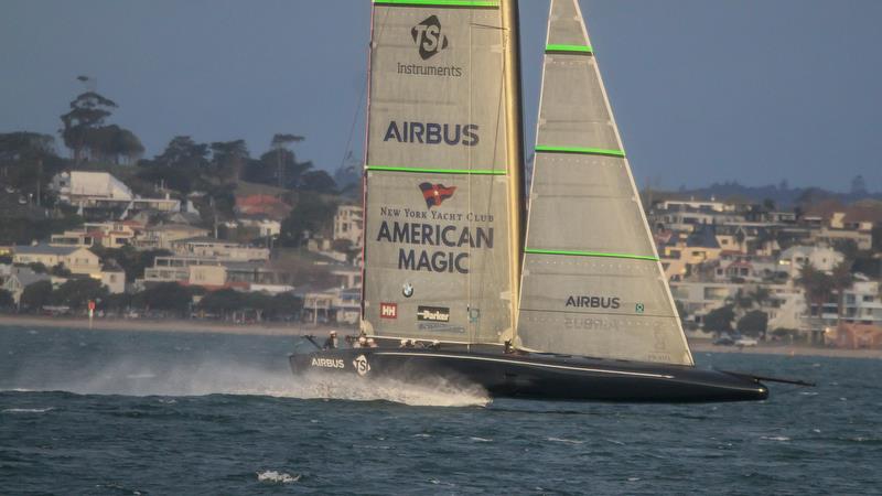 American Magic - Defiant  - Auckland - August 17, 2020 - Waitemata Harbour - 36th America's Cup photo copyright Richard Gladwell / Sail-World.com taken at Royal New Zealand Yacht Squadron and featuring the AC75 class