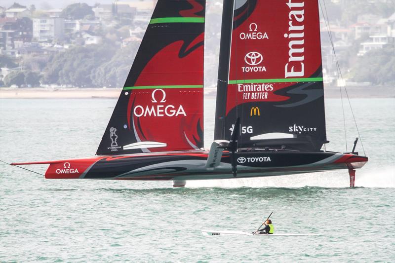 Emirates Team New Zealand - Waitemata Harbour - August 27, 2020 - 36th America's Cup photo copyright Richard Gladwell / Sail-World.com taken at Royal New Zealand Yacht Squadron and featuring the AC75 class