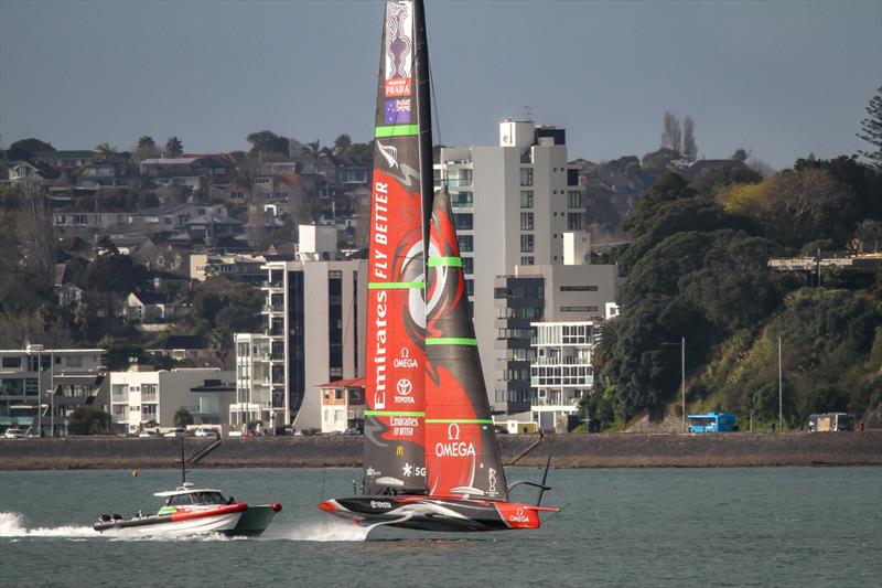 Emirates Team New Zealand - Waitemata Harbour - August 27, 2020 - 36th America's Cup photo copyright Richard Gladwell / Sail-World.com taken at Royal New Zealand Yacht Squadron and featuring the AC75 class