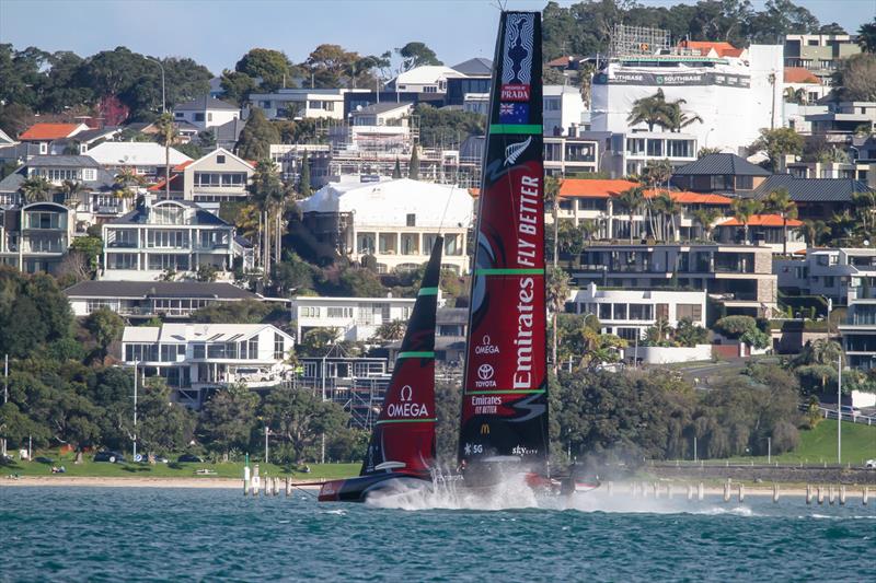 Emirates Team New Zealand - Waitemata Harbour - August 28, 2020 - 36th America's Cup photo copyright Richard Gladwell / Sail-World.com taken at Royal New Zealand Yacht Squadron and featuring the AC75 class