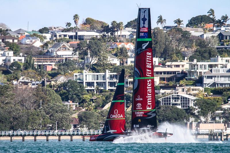 Emirates Team New Zealand - Waitemata Harbour - August 28, 2020 - 36th America's Cup photo copyright Richard Gladwell / Sail-World.com taken at Royal New Zealand Yacht Squadron and featuring the AC75 class