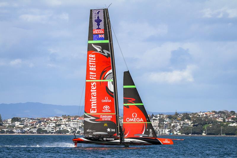 Emirates Team New Zealand - Waitemata Harbour - August 28, 2020 - 36th America's Cup photo copyright Richard Gladwell / Sail-World.com taken at Royal New Zealand Yacht Squadron and featuring the AC75 class