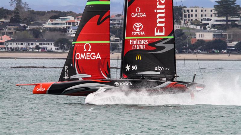 Emirates Team New Zealand - Waitemata Harbour - August 30, 2020 - 36th America's Cup photo copyright Richard Gladwell / Sail-World.com taken at Royal New Zealand Yacht Squadron and featuring the AC75 class