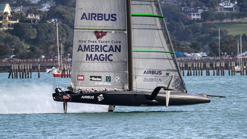 Defiant - American Magic - Waitemata Harbour - September 22, 2020 - 36th America's Cup photo copyright Richard Gladwell / Sail-World.com taken at Royal New Zealand Yacht Squadron and featuring the AC75 class