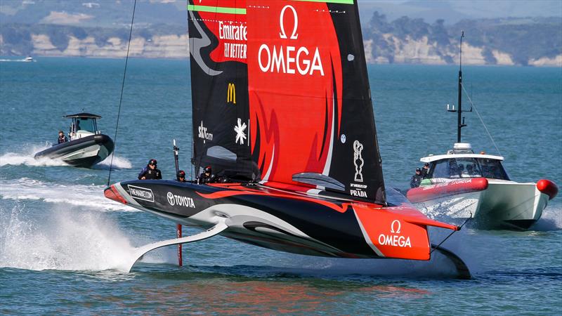 Te Aihe, Emirates Team New Zealand - October 05, 2020 - Waitemata Harbour - America's Cup 36 photo copyright Richard Gladwell / Sail-World.com taken at Royal New Zealand Yacht Squadron and featuring the AC75 class