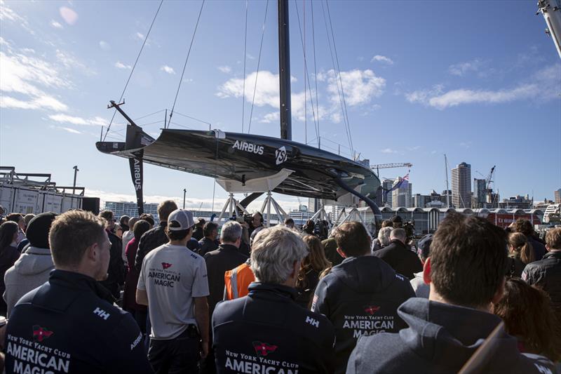 American Magic's AC75 Patriot in Auckland photo copyright Will Ricketson/American Magic taken at New York Yacht Club and featuring the AC75 class