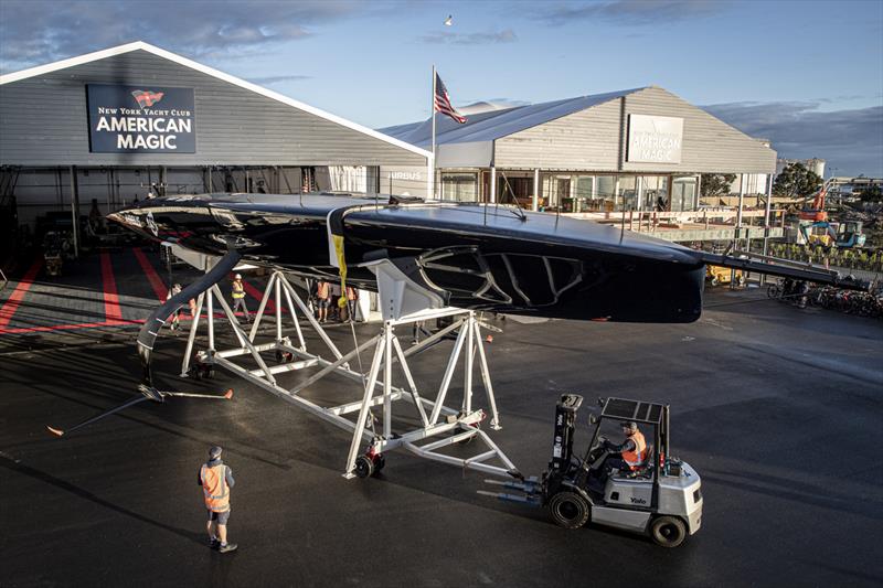 American Magic's AC75 Patriot in Auckland photo copyright Will Ricketson/American Magic taken at New York Yacht Club and featuring the AC75 class