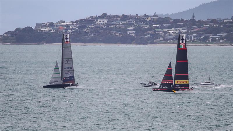 American Magic and Luna Rossa - Course E - Eastern Beach - Hauraki Gulf - November 3, 2020 - 36th America's Cup photo copyright Richard Gladwell / Sail-World.com taken at Royal New Zealand Yacht Squadron and featuring the AC75 class