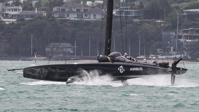 American Magic tows out - Course E - Eastern Beach - Hauraki Gulf - November 3, 2020 - 36th America's Cup photo copyright Richard Gladwell / Sail-World.com taken at Royal New Zealand Yacht Squadron and featuring the AC75 class