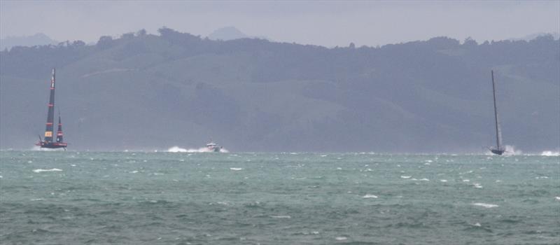 American Magic and Luna Rossa - Course E - Eastern Beach - Hauraki Gulf - November 3, 2020 - 36th America's Cup photo copyright Richard Gladwell / Sail-World.com taken at Royal New Zealand Yacht Squadron and featuring the AC75 class