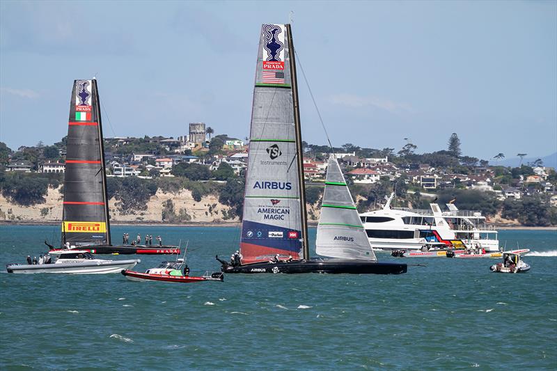 Luna Rossa and American Magic - Waitemata Harbour - November 17, 2020 - 36th America's Cup photo copyright Richard Gladwell / Sail-World.com taken at New York Yacht Club and featuring the AC75 class