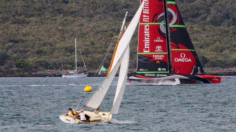 Jonquil (1914 Herreshoff) with Te Rehutai, Emirates Team New Zealand - November 23, 2020 - Waitemata Harbour - America's Cup 36 - photo © Richard Gladwell / Sail-World.com