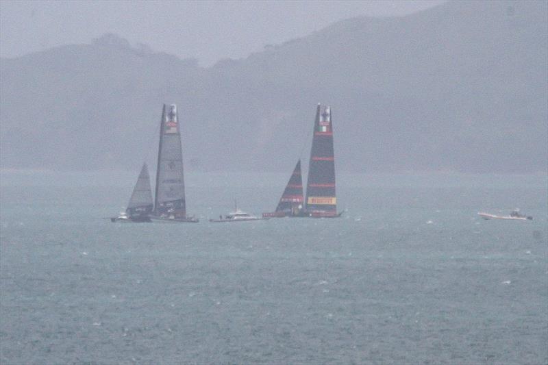 Luna Rossa and American Magic - Tamaki Strait - November 26, 2020 - 36th America's Cup photo copyright Richard Gladwell / Sail-World.com taken at Royal New Zealand Yacht Squadron and featuring the AC75 class
