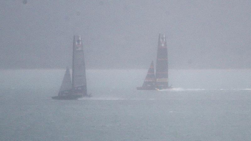 Luna Rossa and American Magic sailing Tamaki Strait - November 26, 2020 - 36th America's Cup photo copyright Richard Gladwell / Sail-World.com taken at Royal New Zealand Yacht Squadron and featuring the AC75 class