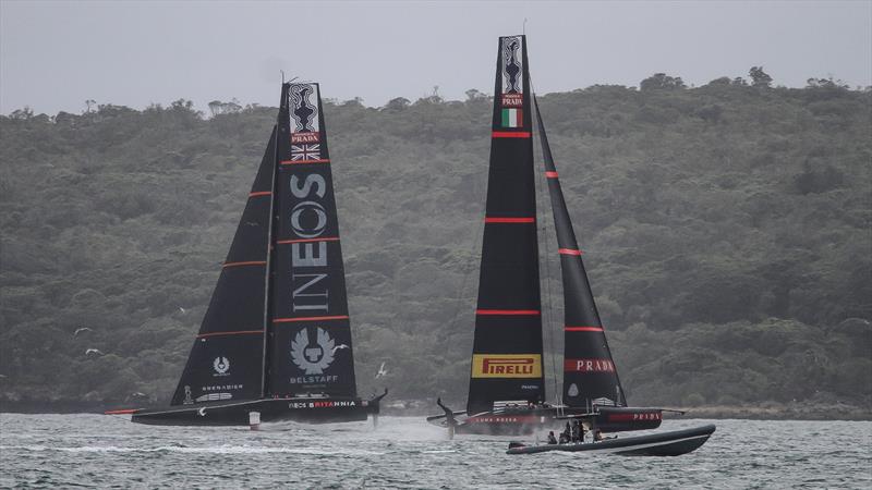 INEOS Team UK and Luna Rossa - Waitemata Harbour - November 30, 2020 - 36th America's Cup photo copyright Richard Gladwell / Sail-World.com taken at Royal New Zealand Yacht Squadron and featuring the AC75 class