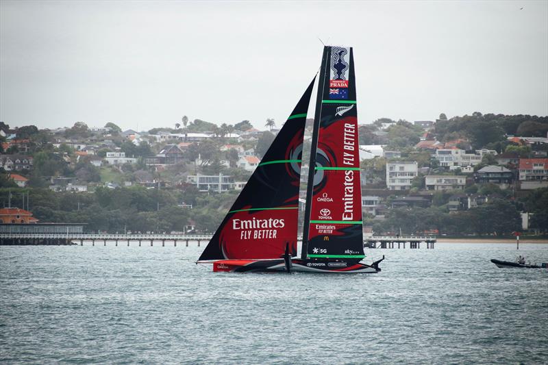 Emirates Team NZ - AC75 - training Waitemata Harbour, November 30, 2020 - 36th America's Cup photo copyright Craig Butland taken at Royal New Zealand Yacht Squadron and featuring the AC75 class