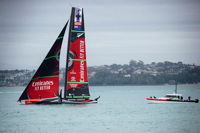 Emirates Team NZ - AC75 - training Waitemata Harbour, November 30, 2020 - 36th America's Cup photo copyright Craig Butland taken at Royal New Zealand Yacht Squadron and featuring the AC75 class