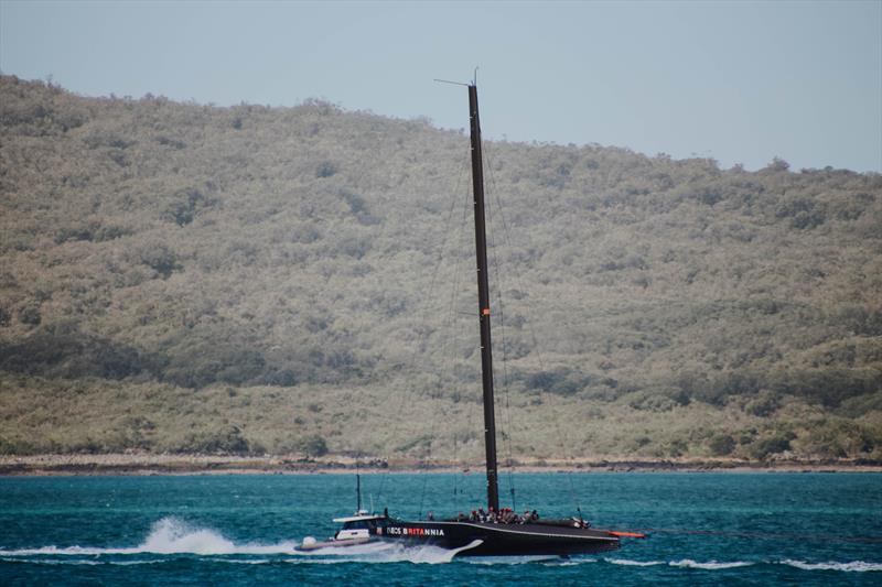 INEOS Team UK tows home - Waitemata Harbour - December 2, 2020 - 36th America's Cup photo copyright Craig Butland taken at Royal Yacht Squadron and featuring the AC75 class