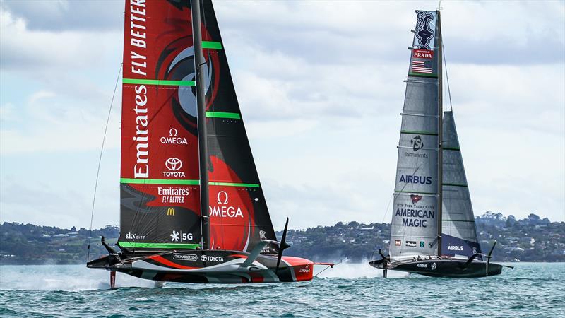 American Magic - Te Rehutai, Emirates Team New Zealand - December 08,2012  - Waitemata Harbour - America's Cup 36 - photo © Richard Gladwell / Sail-World.com