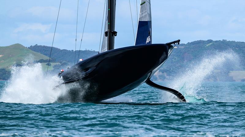 American Magic stalls in the pre-start - Practice Day 1 - ACWS - December 8, 2020 - Waitemata Harbour - Auckland - 36th America's Cup photo copyright Richard Gladwell / Sail-World.com taken at Royal New Zealand Yacht Squadron and featuring the AC75 class