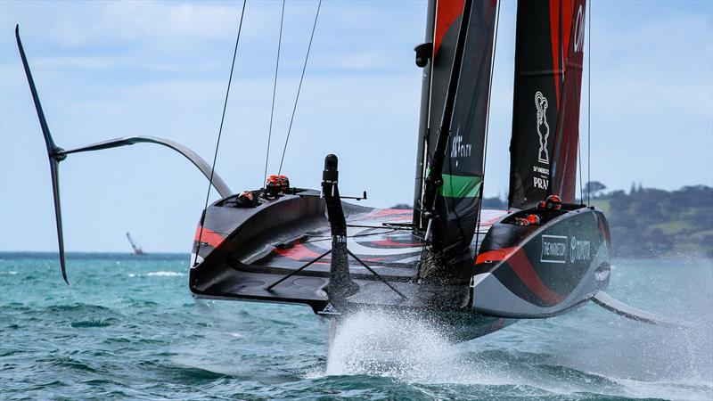 Te Rehutai - Emirates Team New Zealand - Practice Day 1 -  ACWS - December 8, 2020 - Waitemata Harbour - Auckland - 36th America's Cup photo copyright Richard Gladwell / Sail-World.com taken at Royal New Zealand Yacht Squadron and featuring the AC75 class