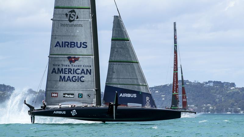 Patriot - American Magic - Practice Day 1 -  ACWS - December 8, 2020 - Waitemata Harbour - Auckland - 36th America's Cup photo copyright Richard Gladwell / Sail-World.com taken at Royal New Zealand Yacht Squadron and featuring the AC75 class