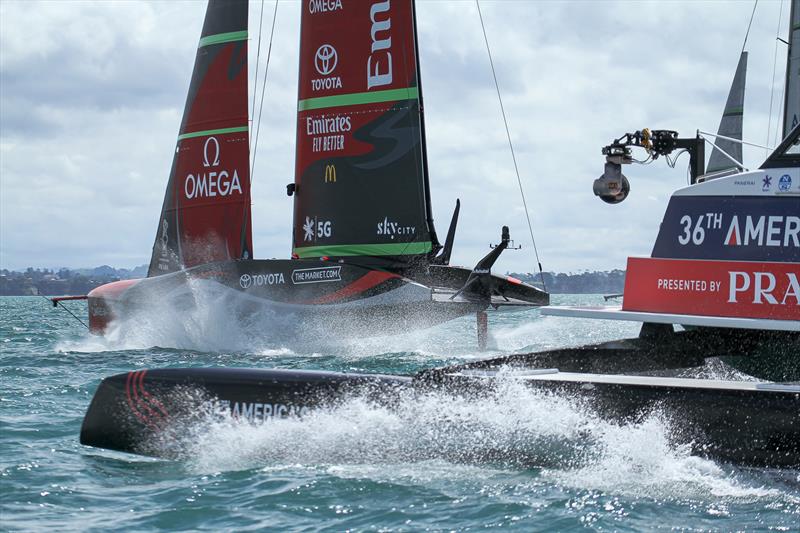 Te Rehutai - Emirates Team New Zealand - Practice Day 1 -  ACWS - December 8, 2020 - Waitemata Harbour - Auckland - 36th America's Cup photo copyright Richard Gladwell / Sail-World.com taken at Royal New Zealand Yacht Squadron and featuring the AC75 class